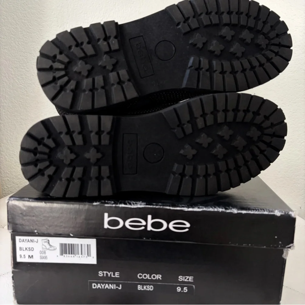 Bebe Dayani-J Crystal Combat Boots in Black - Picture 5 of 5